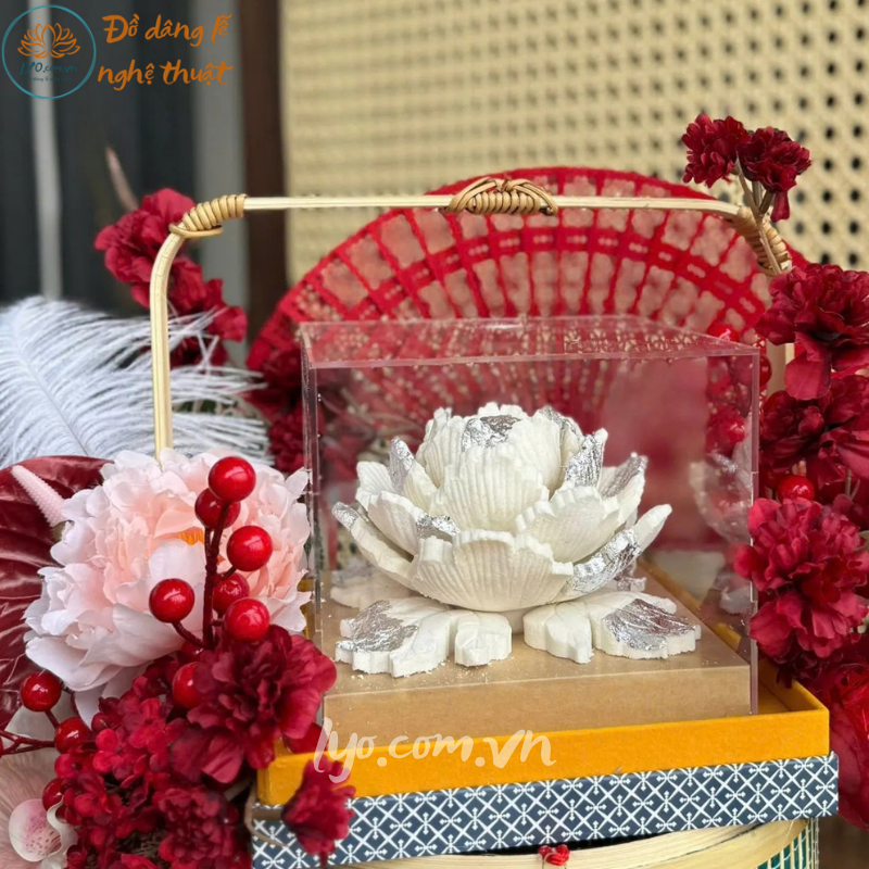 Tráp lễ Bạch Ngân Mẫu Đơn Phú Quý LYO-102