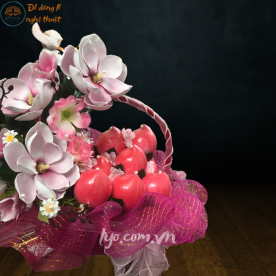 Giỏ oản đào hồng LYO-003