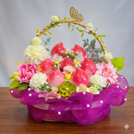 Giỏ oản đào hồng LYO-008