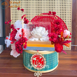 Tráp lễ Bạch Ngân Mẫu Đơn Phú Quý LYO-102