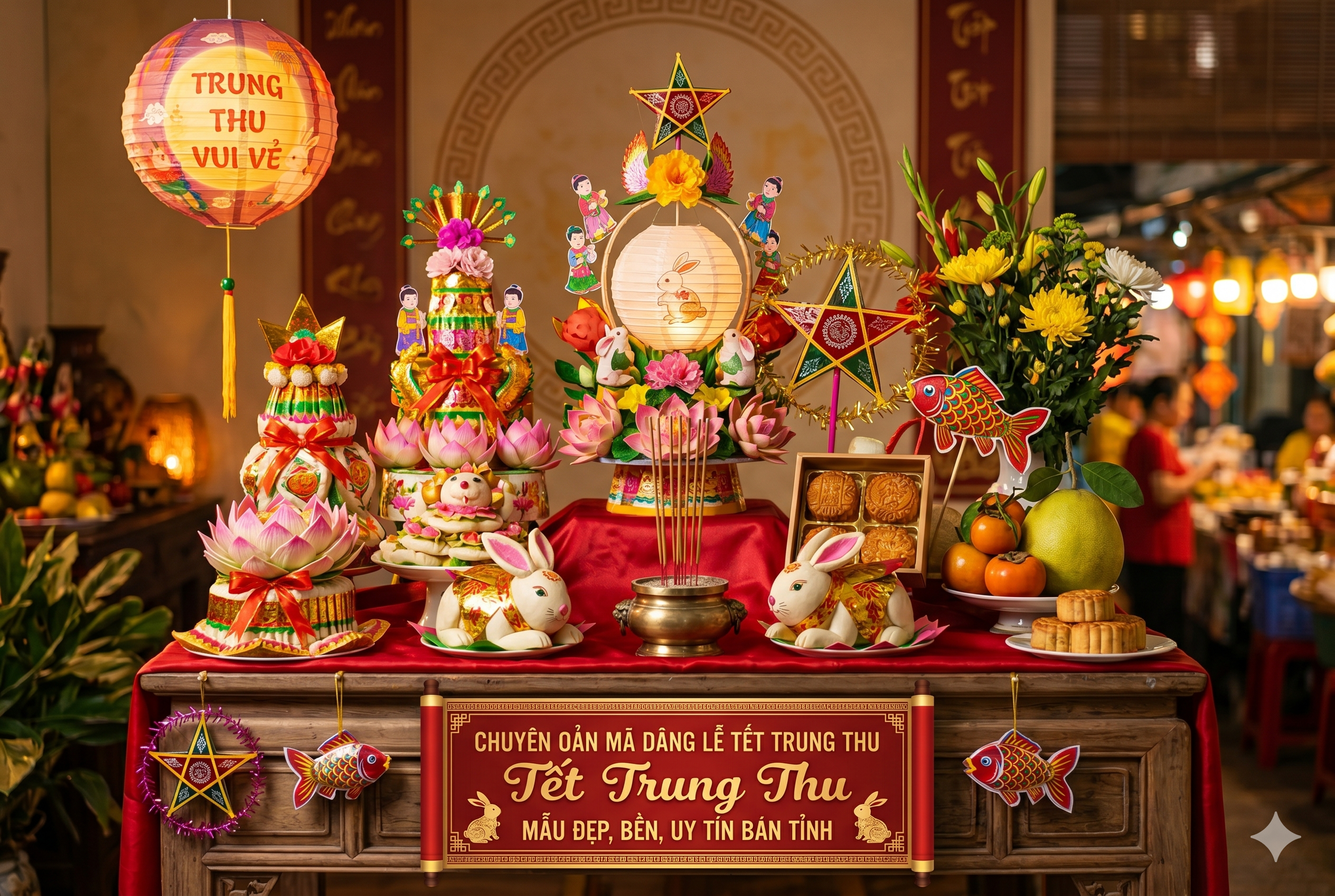 Chuyên oản mã dâng lễ Tết Trung Thu mẫu đẹp bền, bán tỉnh