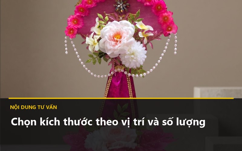 Oản quạt hồng LYO minh họa kích thước và màu