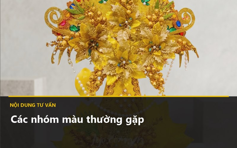 Tháp oản quạt vàng LYO minh họa nhóm màu