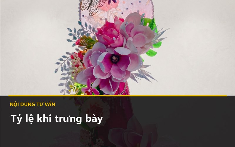 Tráp oản quạt hồng LYO minh họa trưng bày